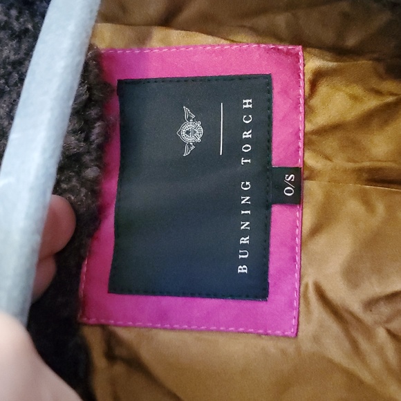 Burning Torch Teddy Faux Fur Coat In Brown Sample Size OS - Picture 10 of 11